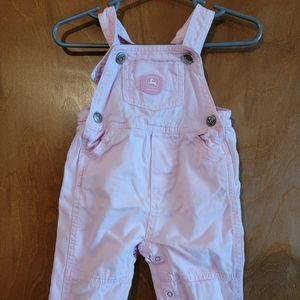Pink John Deere Girls Overalls 0-6 Months